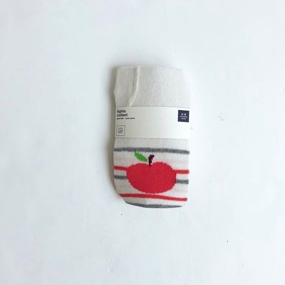 Babygap NWT apple print tights 0-6 months